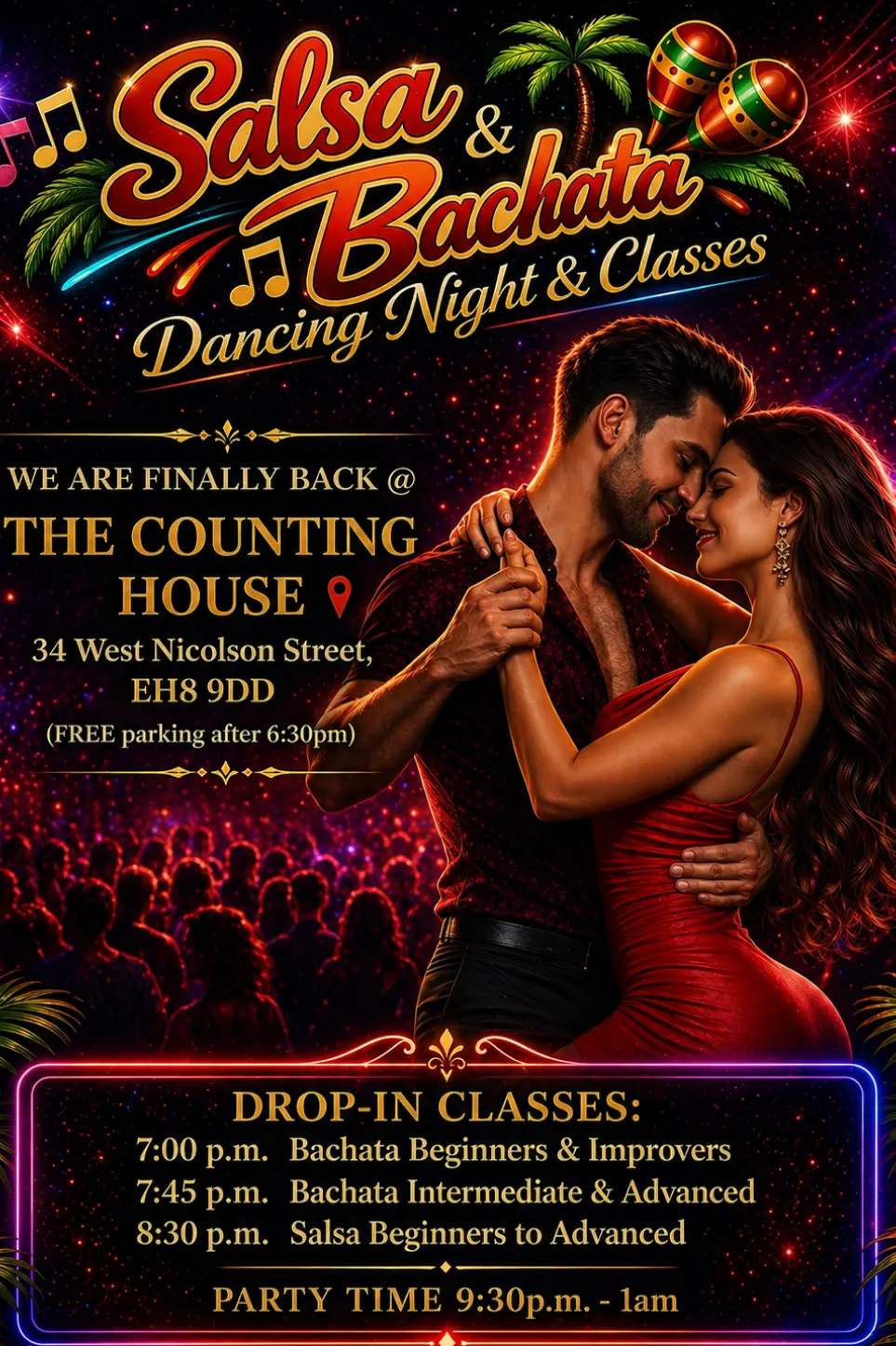This Friday (100% Salsa Room) + (100% Bachata Room)