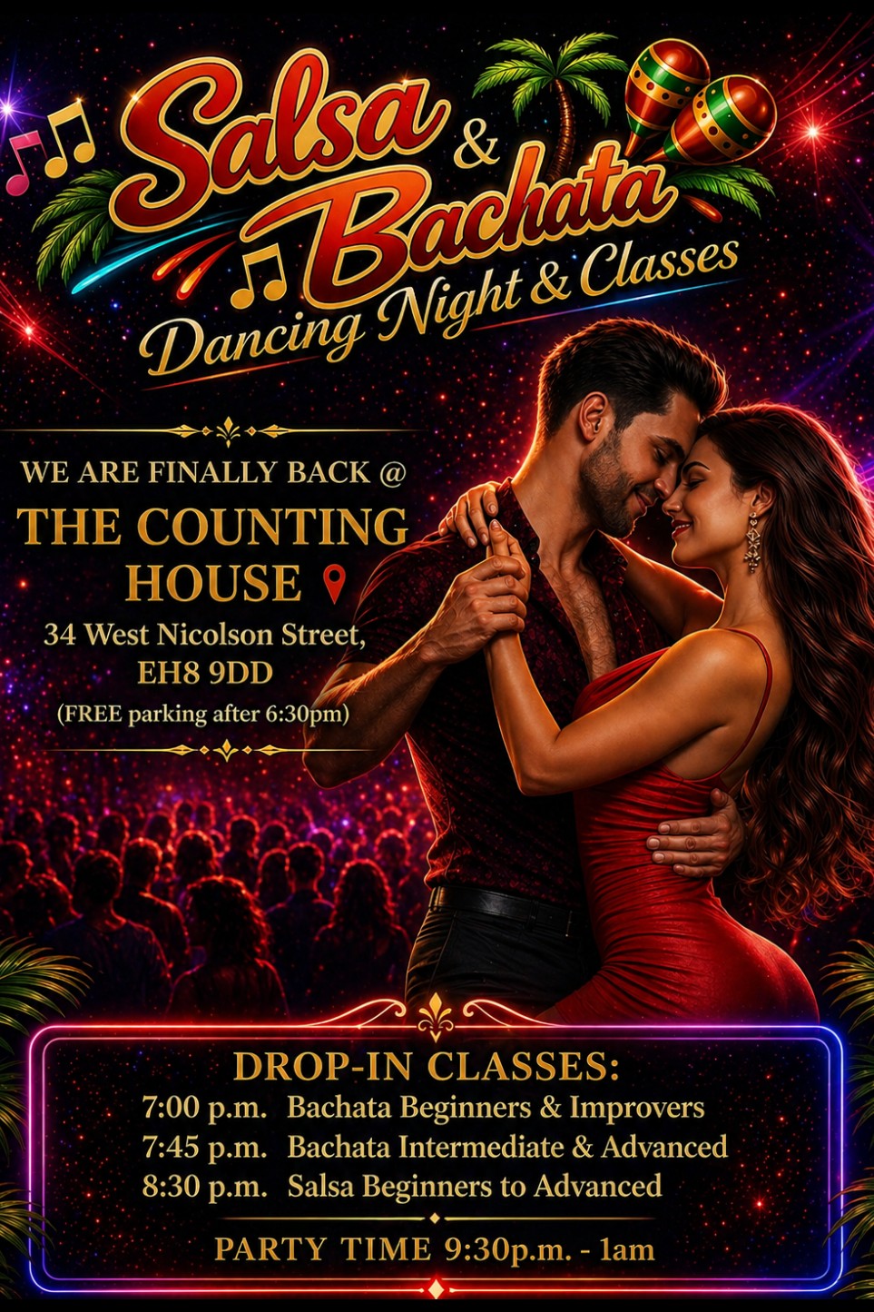 This Friday (100% Salsa Room) + (100% Bachata Room)