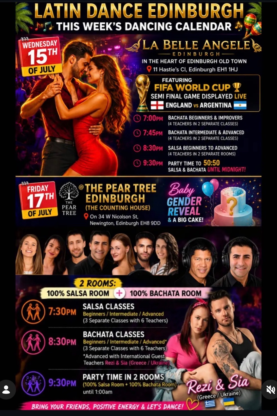 This Friday (100% Salsa Room) + (100% Bachata Room)